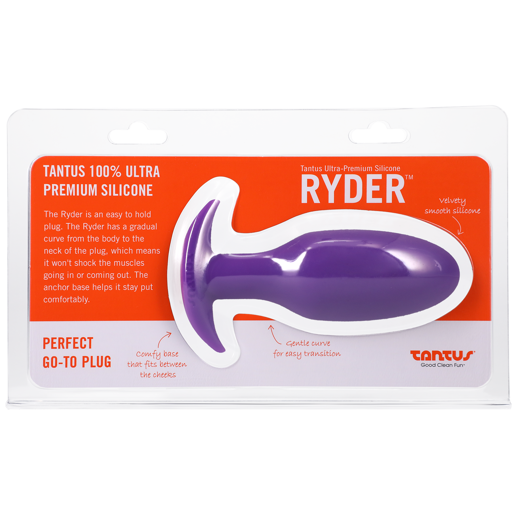 Silicone Ryder Butt Plug - Lilac Color by Tantus