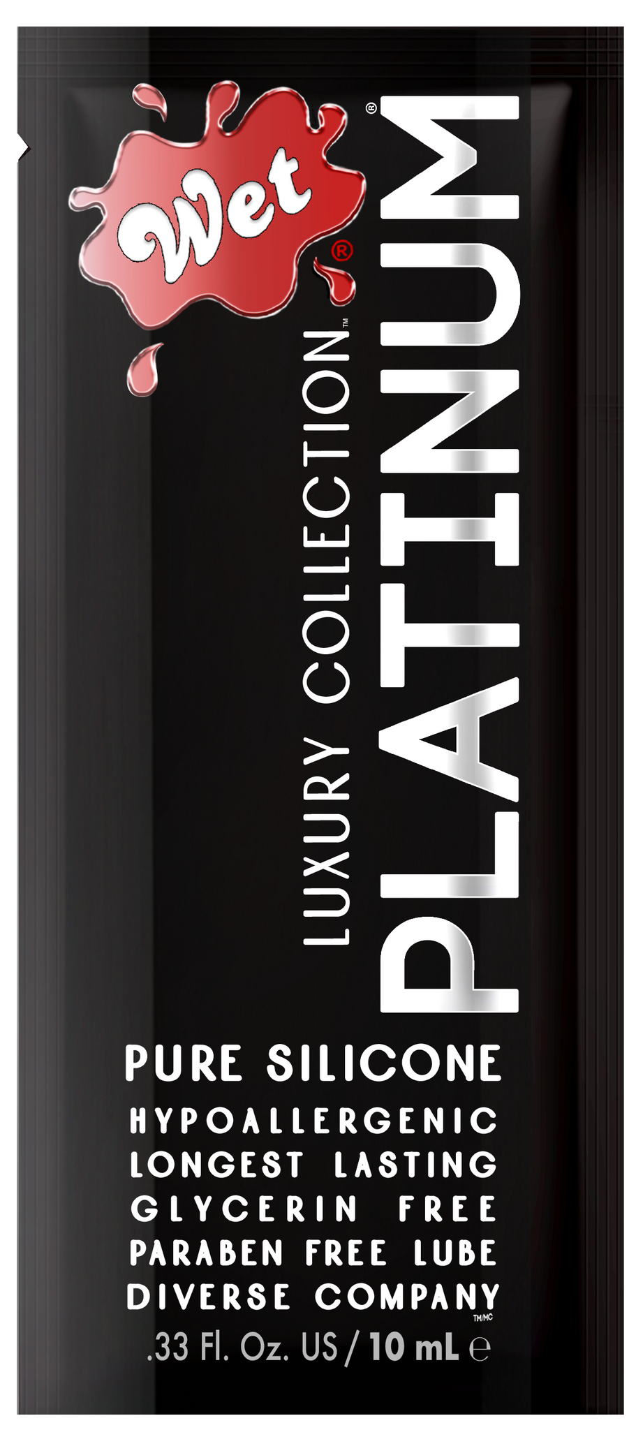 Platinum® Silicone Lubricant Pouch .33 Fl. oz./10mL