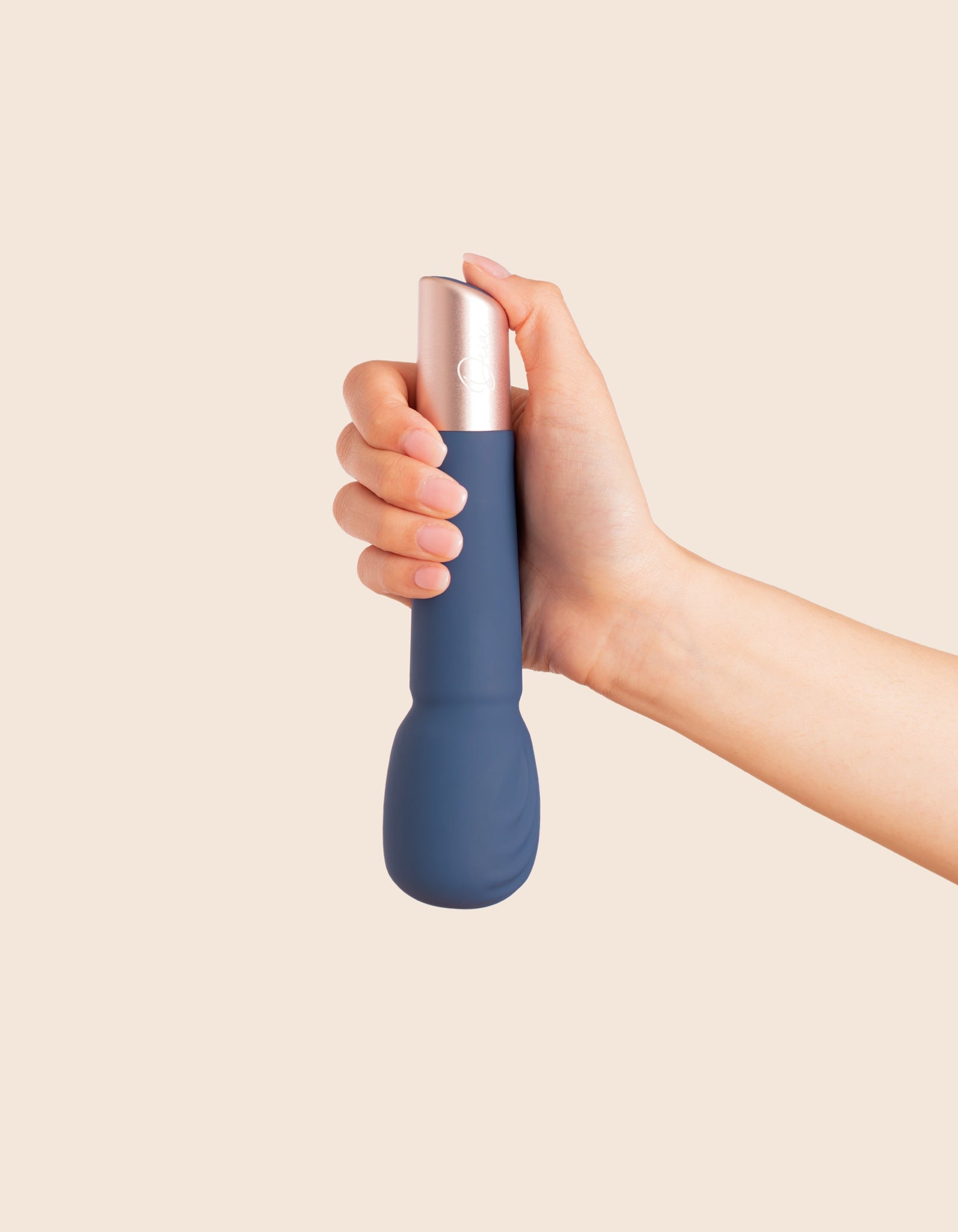 The Wand Massager by Diea-shown an upside down position position-Periwinkle color
