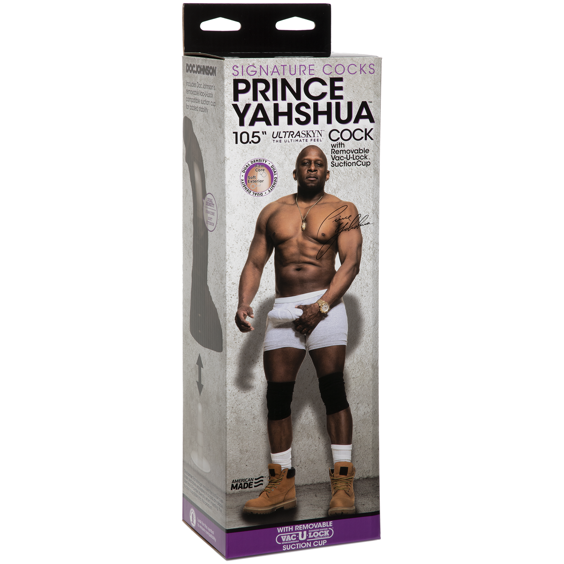 Experience the Royal Treatment with the Doc Johnson Prince Yahshua ULTRASKYN 10.5" Cock - Removable Vac-U-Lock Suction Cup - Phthalate-Free - Proudly Made in America