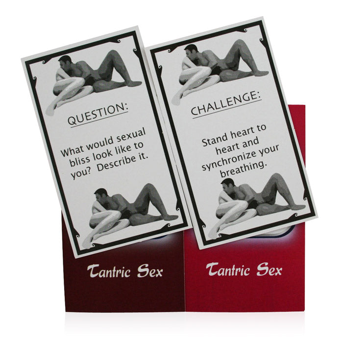 Tantric Sex cards being shown - Question-what would sexual bliss look like to you?