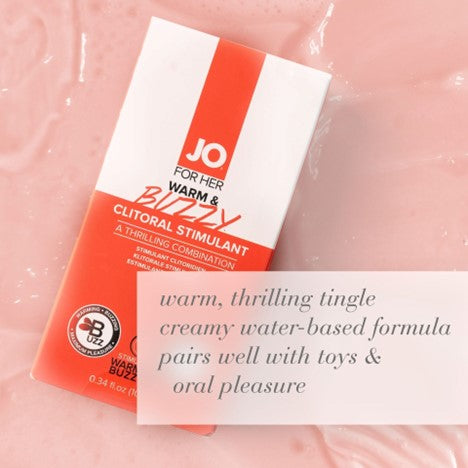 JO Warm & Buzzy - Water Based Creamy formula