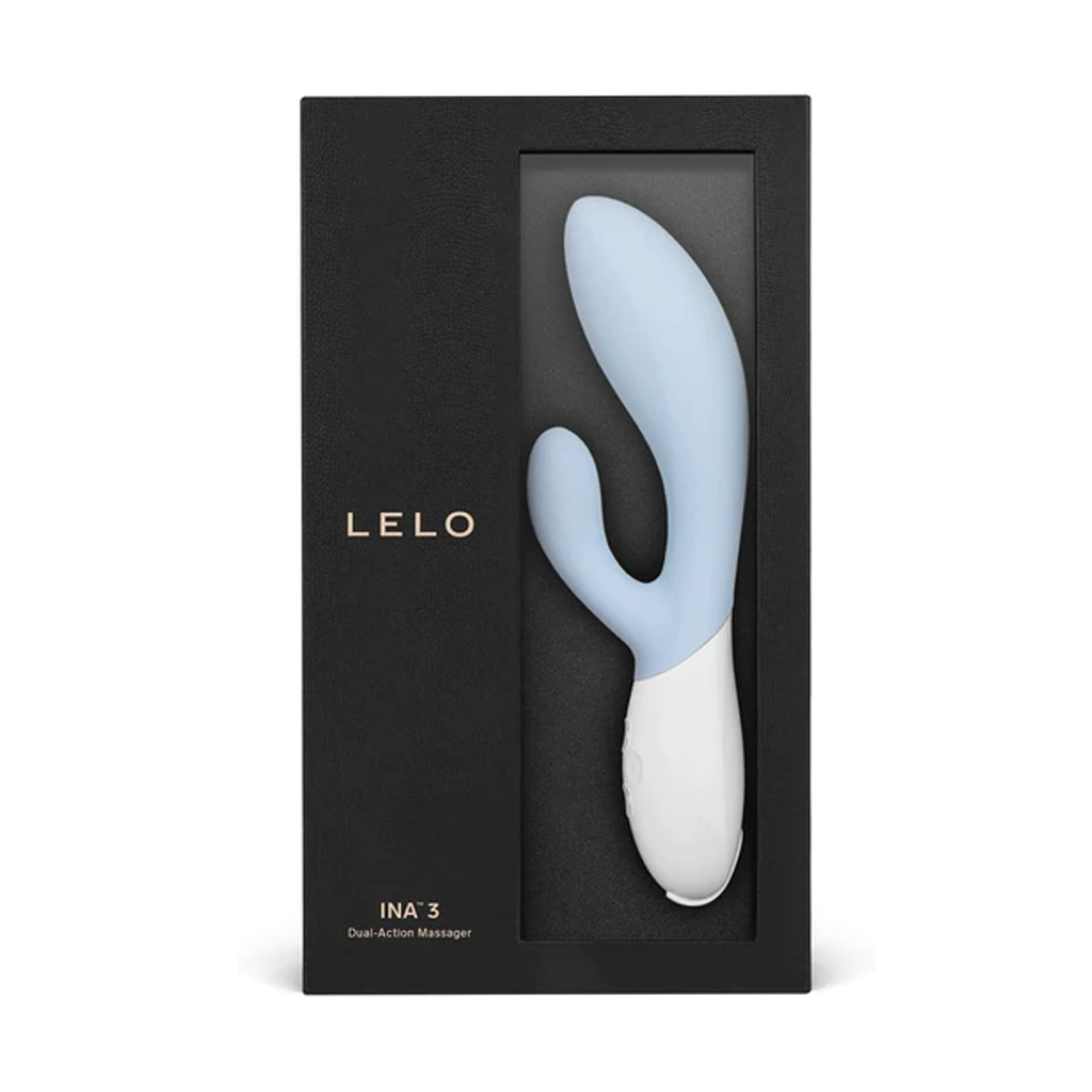 LeLo INA 3 rabbit vibrator shown in black packaging