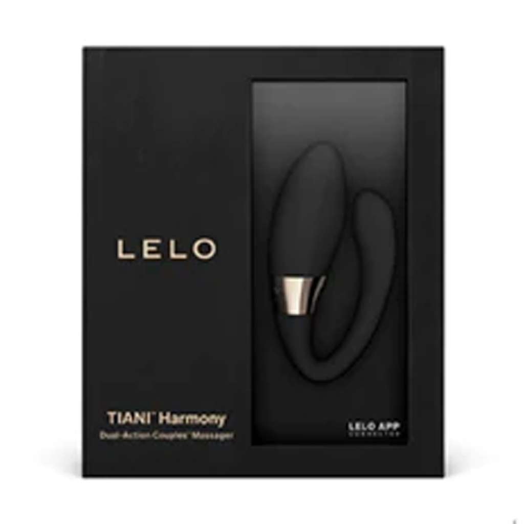 LELO TIANI Harmony in Aqua: Double the Power for Dual Sensation Shown in Black Display Packaging