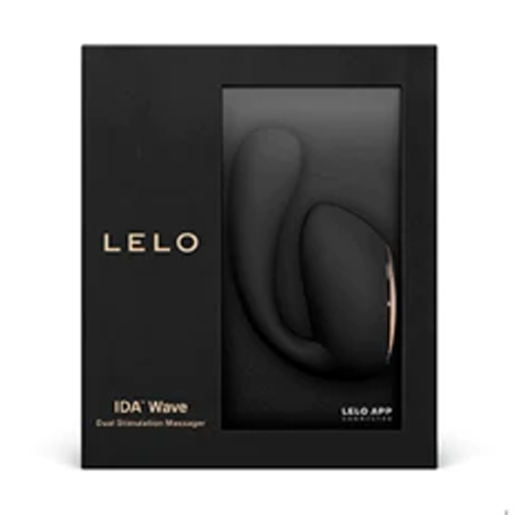 LELO IDA Wave Black in color in packaging display