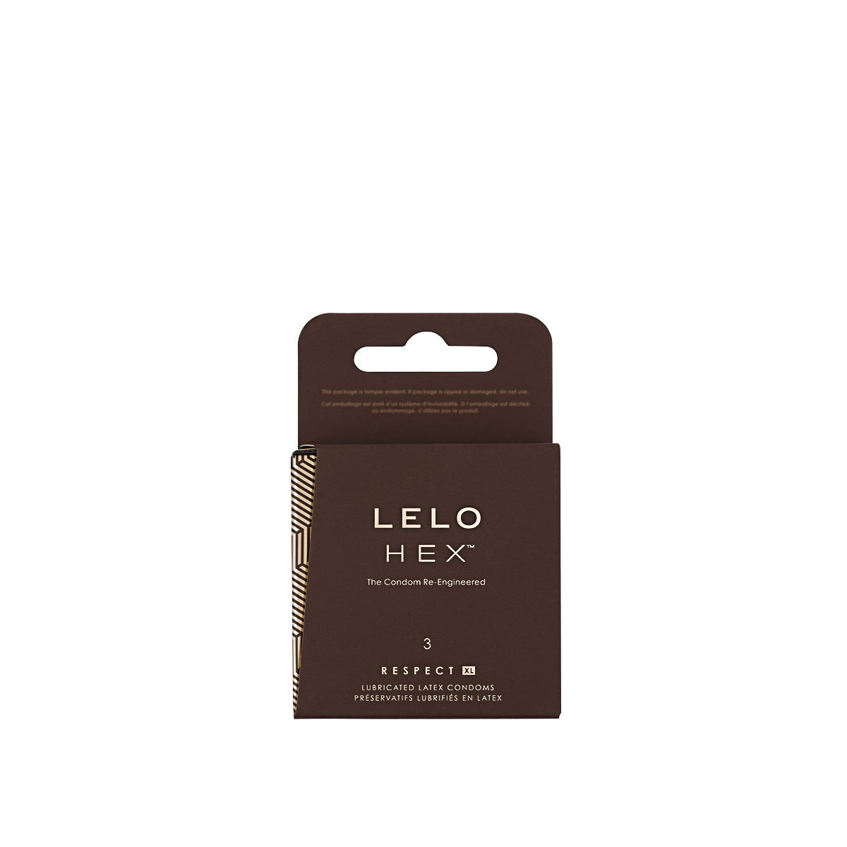 LeLo Hex 3 pack of condoms shown