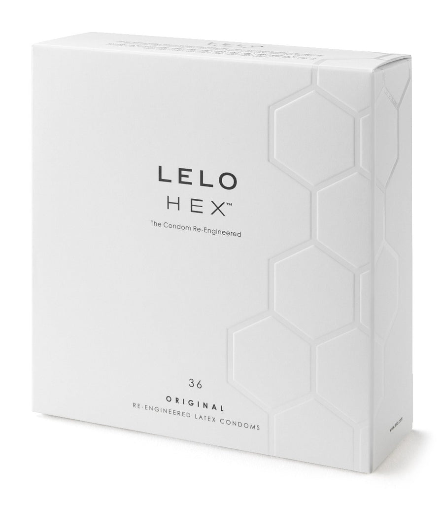 LeLo 36 pack of condoms shown-slight angle