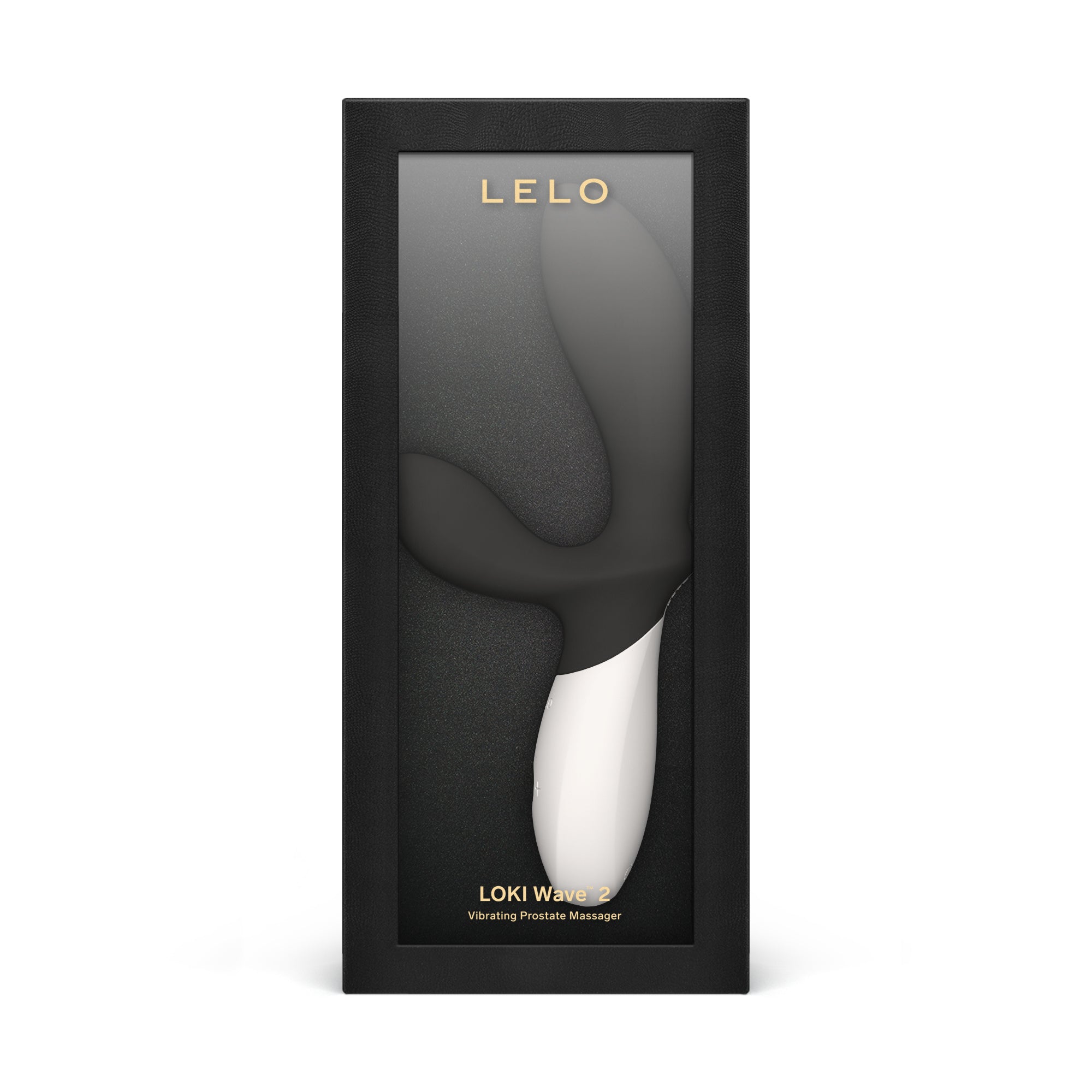 LeLo Loki Wave 2 Black Prostrate Massager shown in a black display style package