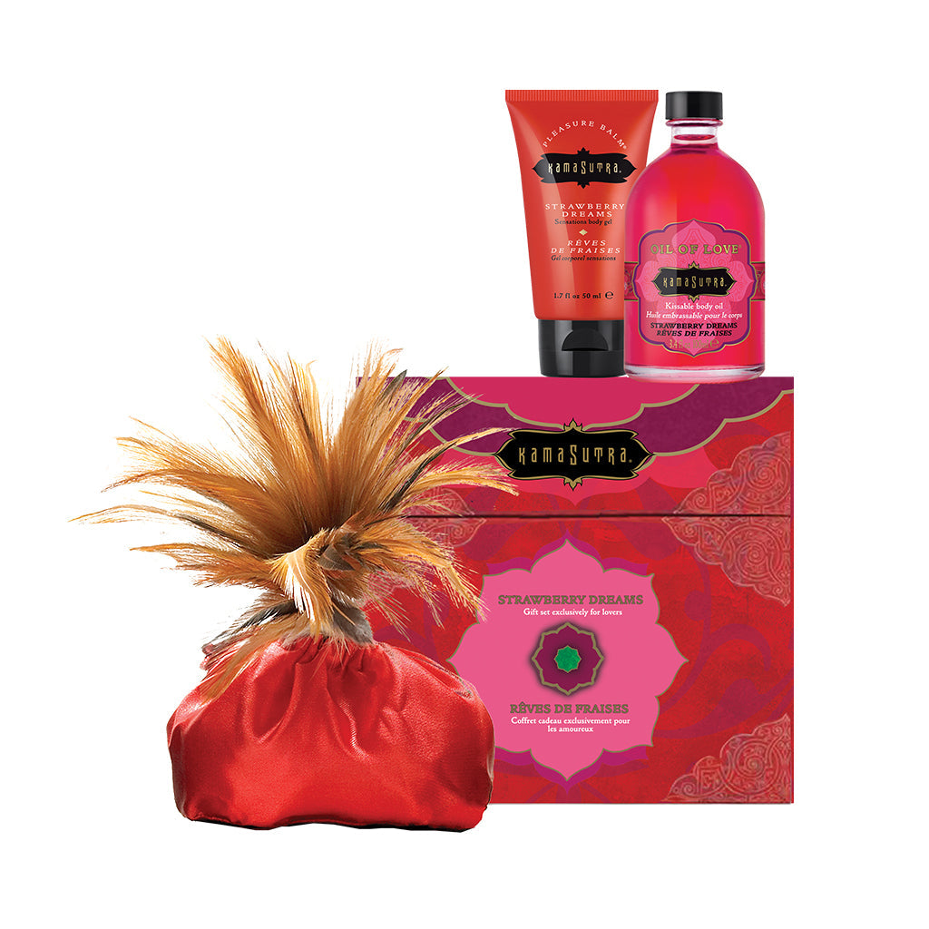 Kama Sutra's gift box-Strawberry Dreams-Treasure Trove-Oil of love-body gel-dusting powder 